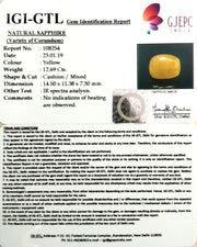 14.10 Ratti Natural Yellow Sapphire with Govt Lab Certificate-(1221)