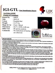 12.41 Ratti Natural Neo Burma Ruby with Govt. Lab Certificate-(3441)