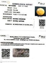 Load image into Gallery viewer, 7.23/CT Natural Yellow Sapphire With Govt Lab Certificate (2331)