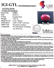 8.49 Ratti Natural Neo Burma Ruby with Govt. Lab Certificate-(2331)