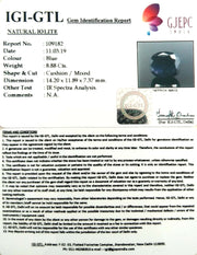 9.87 Ratti Natural Iolite With Govt. Lab Certificate-(610)