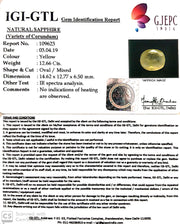 14.07 Ratti Natural Yellow Sapphire With Govt Lab Certificate-(6771)