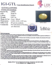 9.07/CT Natural Ceylonese Pukhraj With Govt Lab Certificate-4551
