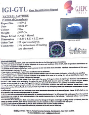 6.63 Ratti Natural Blue Sapphire with Govt Lab Certificate-(2331)