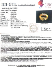 6.77/CT Natural Yellow Sapphire With Govt Lab Certificate-56610