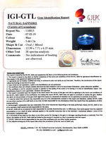 Load image into Gallery viewer, 5.46/CT Natural Blue Sapphire with Govt Lab Certificate-BLUSA9V
