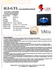 5.46/CT Natural Blue Sapphire with Govt Lab Certificate-BLUSA9V