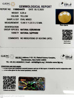 Load image into Gallery viewer, 8.28/CT Natural Yellow Sapphire With Govt Lab Certificate-11006D44479