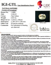6.17 Ratti Natural Yellow Sapphire With Govt Lab Certificate-(6771)
