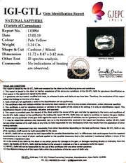 5.24/CT Natural Yellow Sapphire With Govt Lab Certificate-YELSA9V