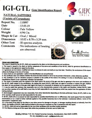 4.94/CT Natural Yellow Sapphire With Govt Lab Certificate-45510