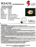Load image into Gallery viewer, 3.08/CT Natural Yellow Sapphire With Govt Lab Certificate-YELSA9A
