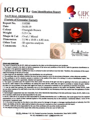 5.79 Ratti  Natural Hessonite with Govt. Lab Certificate-(1221)