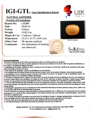15.36 Ratti Natural Yellow Sapphire With Govt Lab Certificate-(4551)