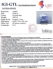 4.28 Ratti Natural Iolite With Govt. Lab Certificate-(2331)
