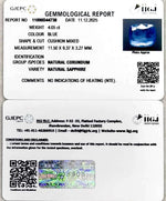 Load image into Gallery viewer, 4.05/CT Natural Blue Sapphire with Govt Lab Certificate (23310)
