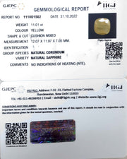 11.01/CT Natural Ceylonese Pukhraj with Govt Lab Certificate-6771