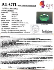 5.47 Ratti Natural Panna Stone With Govt. Lab Certificate  (23310)