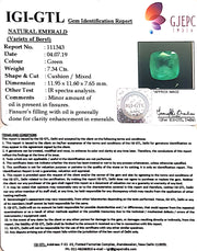 8.16 Ratti Natural Panna Stone With Govt. Lab Certificate  (34410)