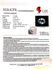 9.36/CT Natural Zircon with Govt. Lab certificate-(4551)