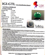 2.71/CT Natural Panna Stone With Govt. Lab Certificate  (6771)