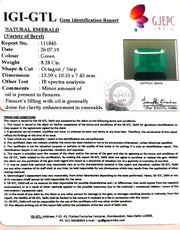 8.28/CT Natural Panna Stone with Govt. Lab Certificate  (34410)