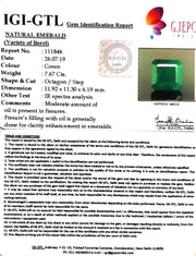 8.52 Ratti Natural Panna Stone With Govt. Lab Certificate  (34410)