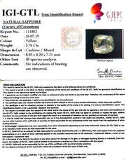 5.76/CT Natural Yellow Sapphire with Govt Lab Certificate-56610