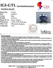 6.83 Ratti Natural Iolite With Govt. Lab Certificate-(1221)