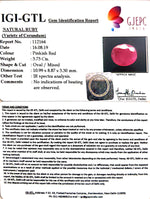 Load image into Gallery viewer, 3.73/CT Natural Mozambique Ruby with Govt. Lab Certificate-RUBY9V
