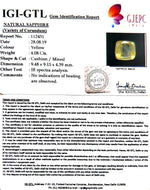 Load image into Gallery viewer, 4.08/CT Natural Yellow Sapphire with Govt Lab Certificate-YELSA9U

