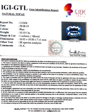 11.21 Ratti Blue Topaz with Govt Lab Certificate-(1665)