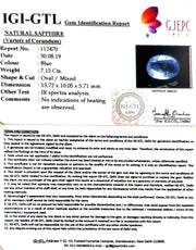 7.15/CT Natural Blue Sapphire with Govt Lab Certificate-BLUSA9T