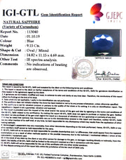 10.17 Ratti Natural Blue Sapphire With Govt Lab Certified-(2331)