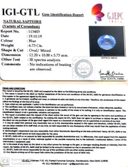 6.73/CT Natural Blue Sapphire With Govt Lab Certified (34410)