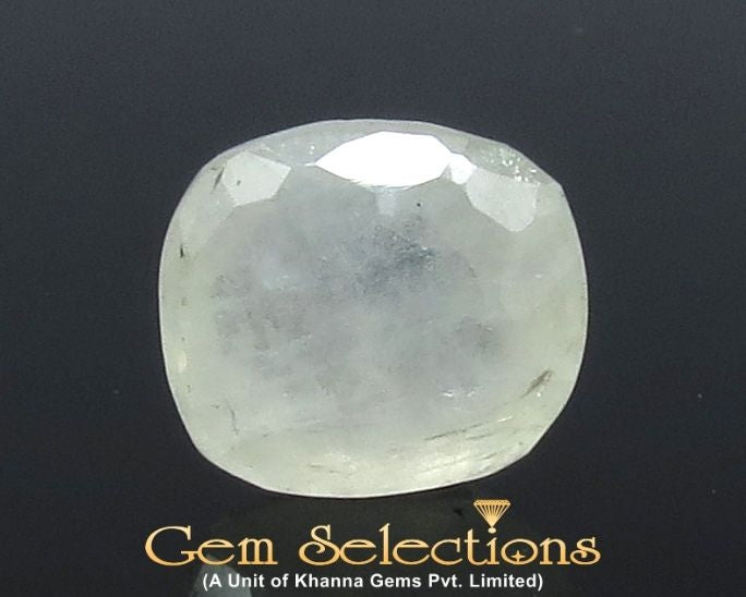 3.63 Ratti Natural White Sapphire with Govt Lab Certificate-(8991)