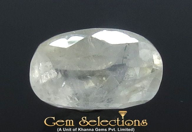 3.29 Ratti Natural White Sapphire with Govt Lab Certificate-(8991)