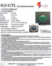 12.49/CT Natural Emerald Stone With Govt. Lab Certificate  (4551)