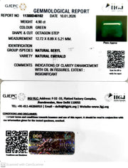 4.90/CT Natural Panna Stone with Govt. Lab Certificate 11388D46102