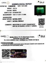 Load image into Gallery viewer, 10.22/CT Natural Panna Stone with Govt. Lab Certificate-11388D46109