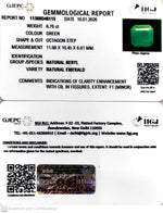 Load image into Gallery viewer, 6.76/CT Natural Panna Stone with Govt. Lab Certificate-11388D46115