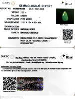 Load image into Gallery viewer, 2.27/CT Natural Panna Stone with Govt. Lab Certificate-11388D46134