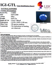 9.58 Ratti Natural Blue Sapphire With Govt Lab Certified-(1221)