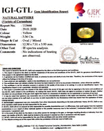 Load image into Gallery viewer, 3.96 Ratti Natural Yellow Sapphire with Govt Lab Certificate-(6771)
