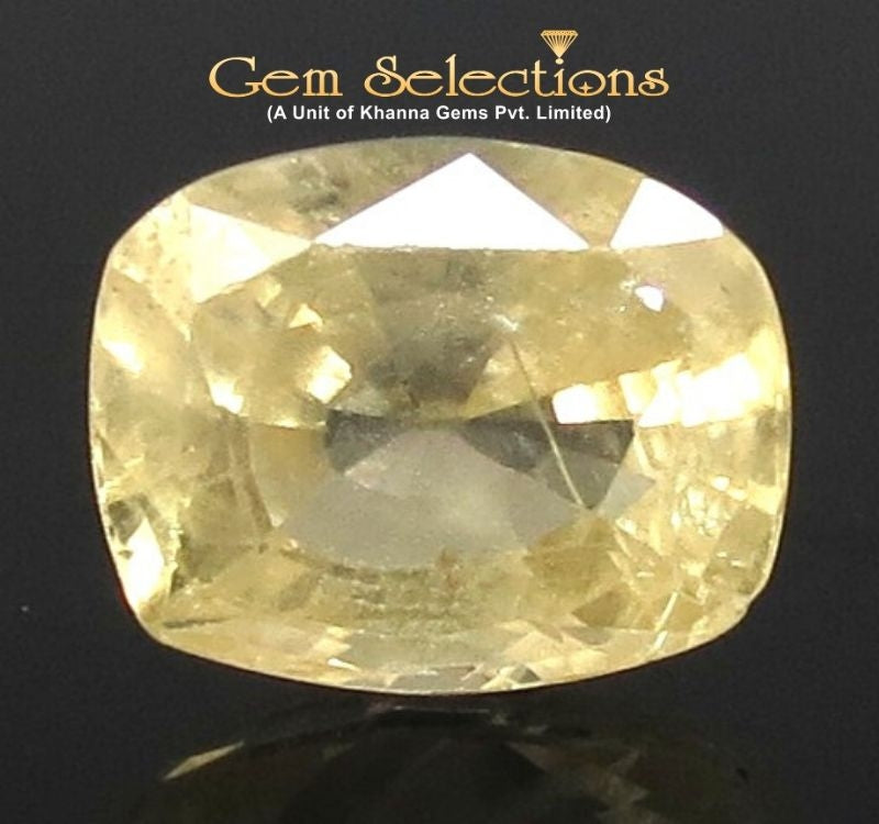 5.48/CT Natural Yellow Sapphire with Govt Lab Certificate-(YELSA9W)