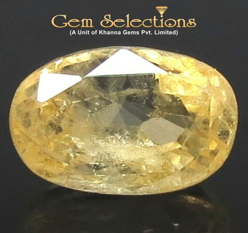 5.50/CT Natural Yellow Sapphire with Govt Lab Certificate-56610