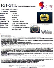 10.42/CT Natural Yellow Sapphire with Govt Lab Certificate-78810