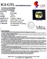 6.65/CT Natural Yellow Sapphire with Govt Lab Certificate-56610