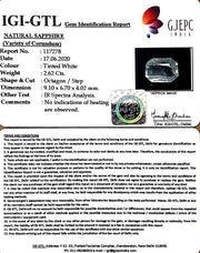2.91 Ratti Natural White Sapphire  with Govt Lab Certificate-(8991)
