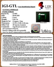 10.49 Ratti Natural Emerald Stone With Govt. Lab Certificate  (3441)